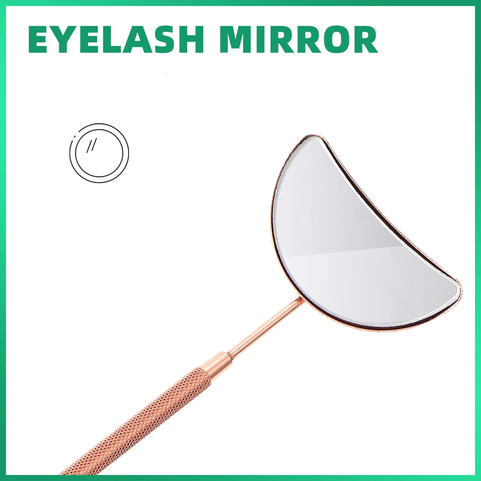 1Pcs Eyelash Mirror Anti-Fog Crescent Design Removable Lightweight Portable Eyelash Grafting Tool Makeup Supply Beauty Salon