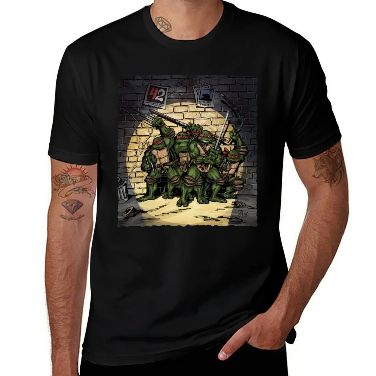 

Ninja Turtles Classic Defence Stand T-Shirt graphic t shirts vintage graphic tee clothes t shirts for men cotton