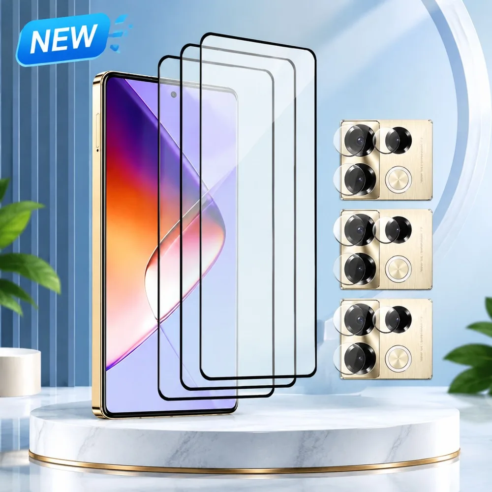 1+1PCS Tempered Glass For Infinix Note 60 50s 50 4G 50 Pro 4G Camera Lens Screen Protector For Infinix Note 50 Pro+ 50x 40 Pro