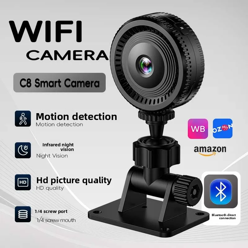 

C8 Ultra-High-Definition Round Wifi Surveillance Camera 1080P Infrared Night Vision Home Security Surveillance Camera
