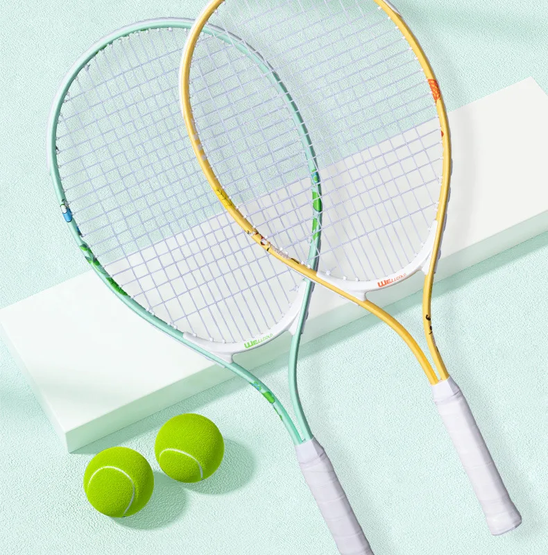 스타일리시 테니스 라켓 초보자 훈련용 라켓 성인 야외 스포츠 초경량 알루미늄 합금 전문 테니스 라켓