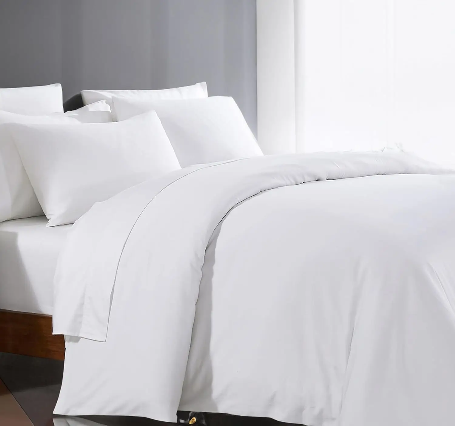 

White King Size Duvet Cover with Zipper, 1000 Thread Count Egyptian Cotton, Silky Soft & Breathable