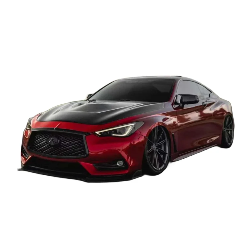 New Arrival carbon fiber hood for 2016+Infiniti Q60 To GTS style engine bonnet carbon fiber hood