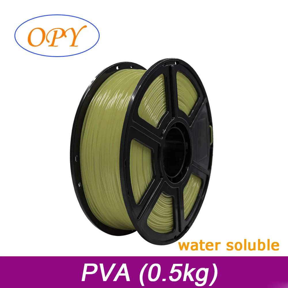 filamento soluvel em agua 175 mm 05kg 10m 100g 3d do pla da impressora pva do filamento 3d do opy material do apoio da impressao para a impressora 3d 01