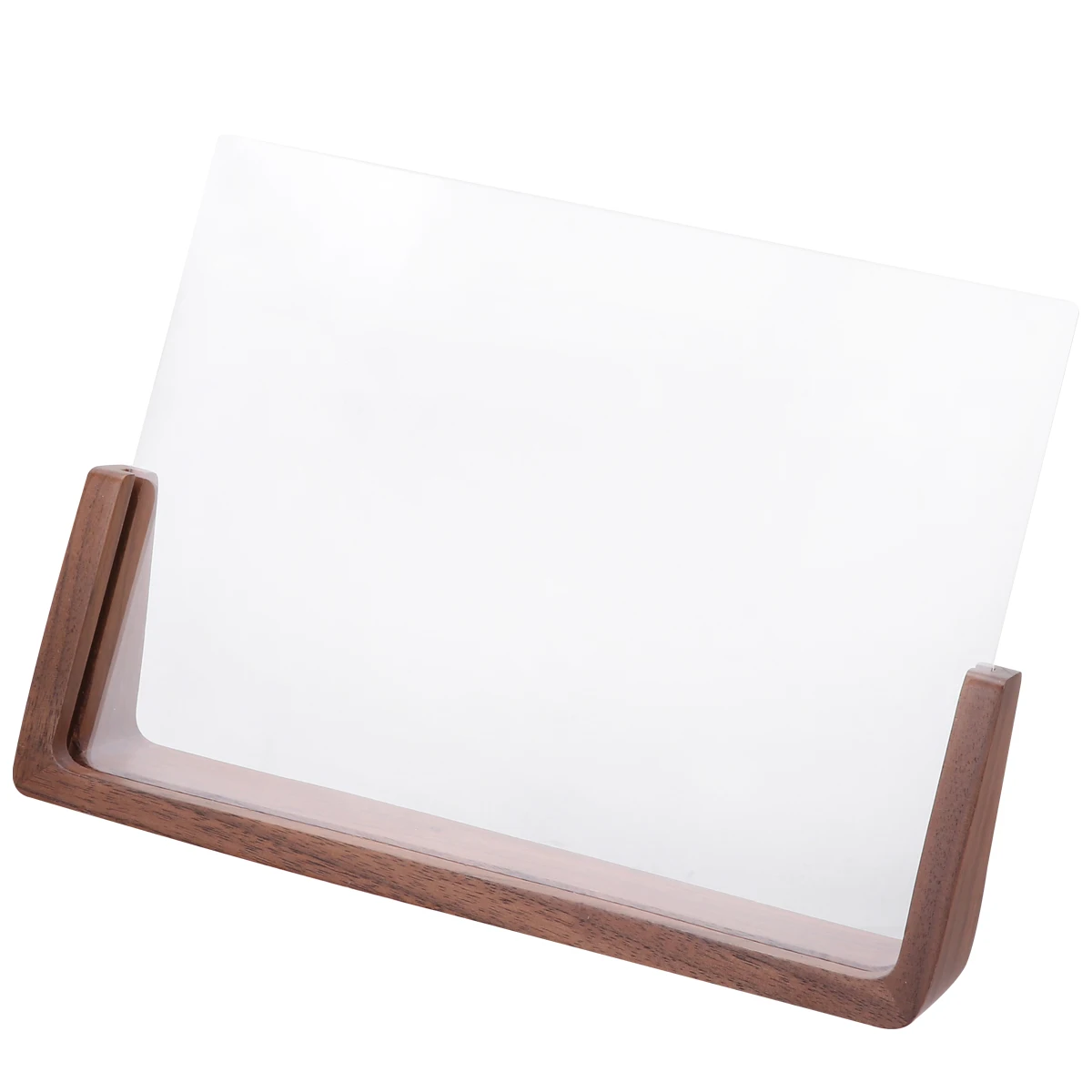 

Solid Wood Photo Frame U Shape Desk Holder Black Walnut Colorfast Non Deform Wooden Child Desktop Placing