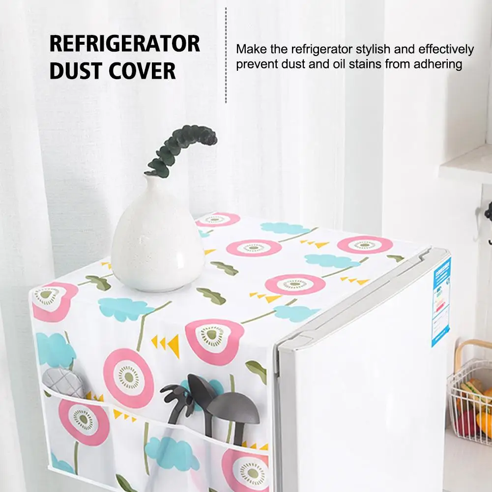 New High-looking Refrigerator Washing Machine Cover Cover Washable Dust Storage Reusable With Cabinet Multi-purpose Cloth B L3J4