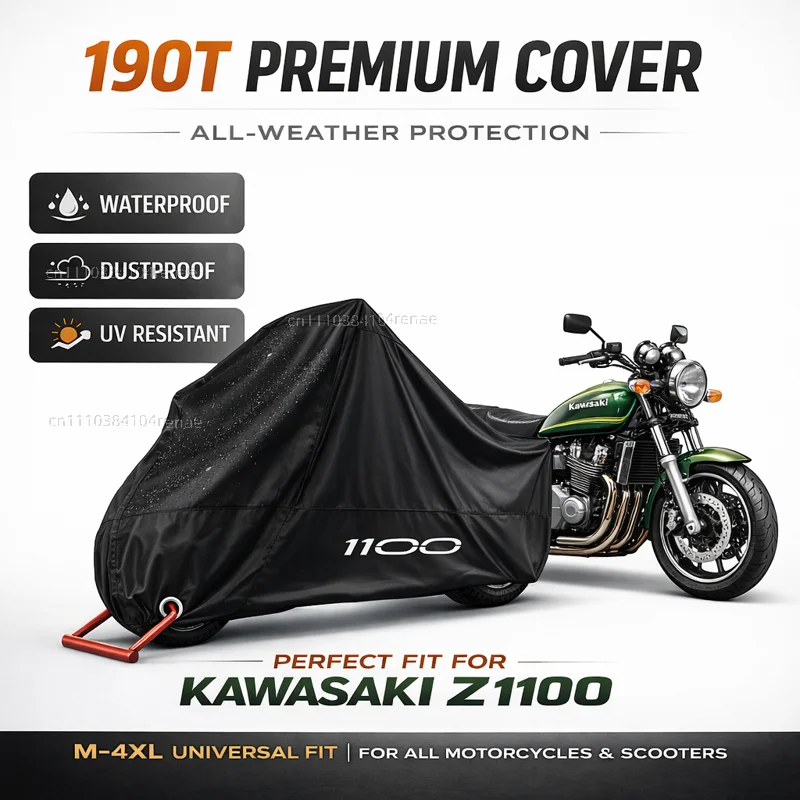 

For Kawasaki Ninja 1100SX SE Versys 1000 SE Versys 1100 SE Z1100 SE 190T Motorcycle Cover Waterproof Dustproof UV Protection