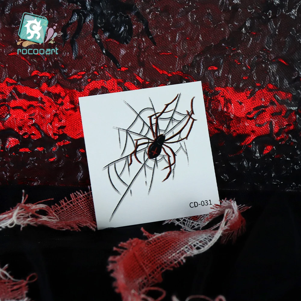 4 قطعة أحدث 2025 جديد كول العنكبوت الوشم هالوين الحشرات واقعية العنكبوت الوشم المؤقت للرجل النساء الأولاد
