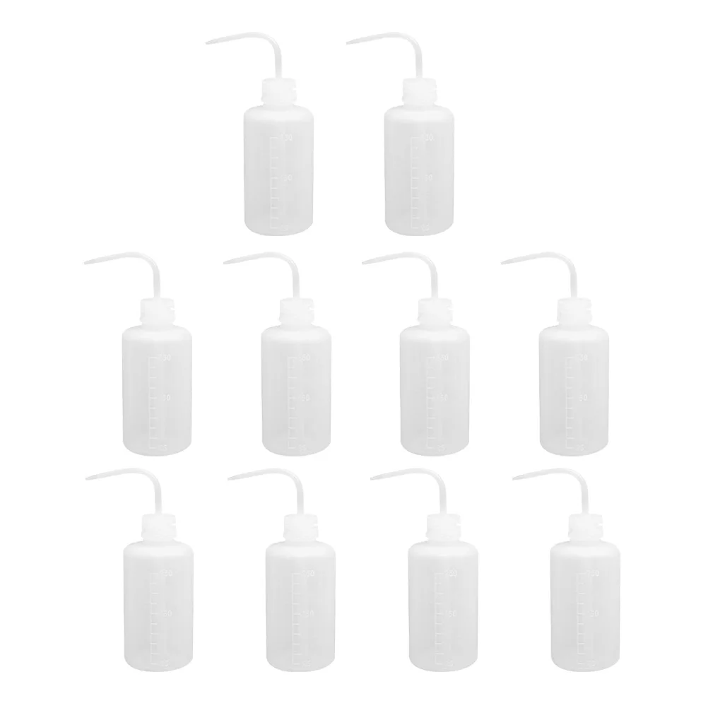 

10 Pcs Watering Bottle Gardening Tools Pointed Mouth Scale Mark Transparent Squeeze Dispenser Plant Succulent Can