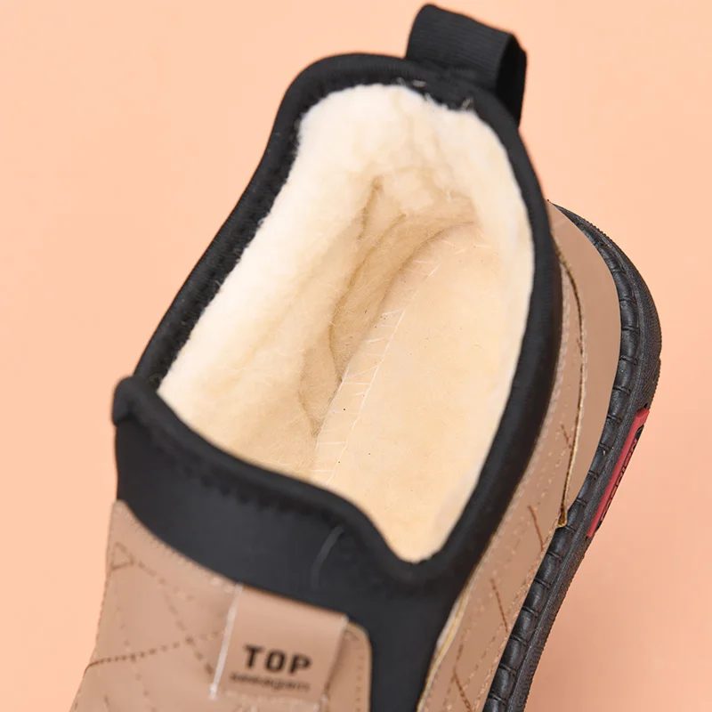 أحذية نسائية شتوية جديدة، مخملية، أحذية قصيرة دافئة ومريحة، أحذية أمي عصرية وغير رسمية، سطح ناعم، نعل ناعم، أحذية ثلج مسطحة #5