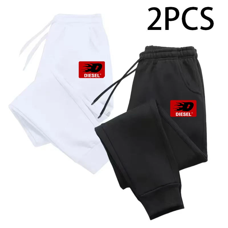 

Новинка 2025 года, комплект из 2 предметов, мужские весенне-осенние спортивные модные повседневные брюки, спортивные брюки для бега, модные уличные стильные s-3XL