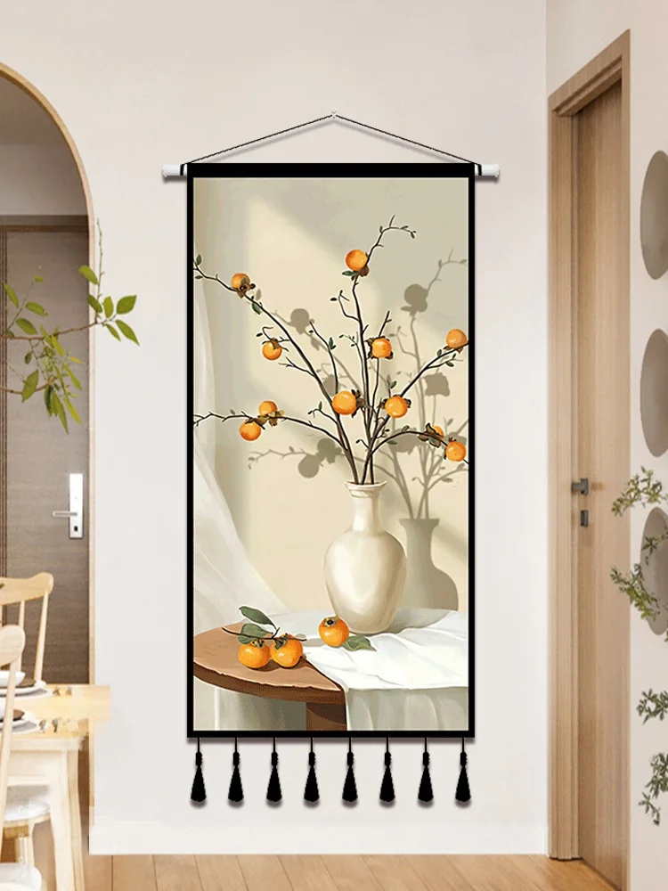 

Decorative Floral Tapestry Wall Hanging Art Modern Minimalist Style Living Room Bedroom Sofa Corridor Decor Mixed Material