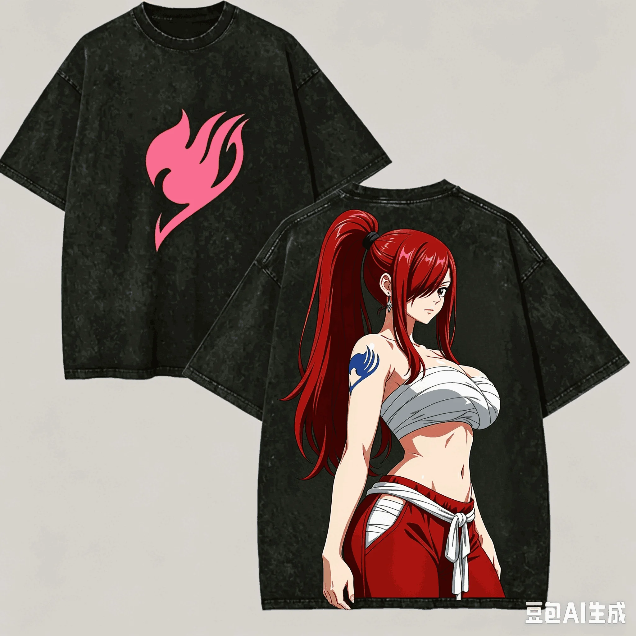 Fairy Tail Washed T shirt Anime Lover Harajuku New Model Oversized Unisex Vintage Loose Retro Fashion high quality hot product