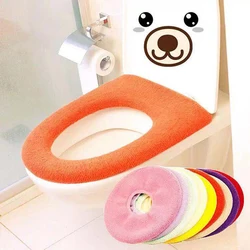 Toilet Seat Cover Mat Warm Soft Toilet Cover Seat Lid Pad Bathroom Closestool Protector Bathroom Accessories Set