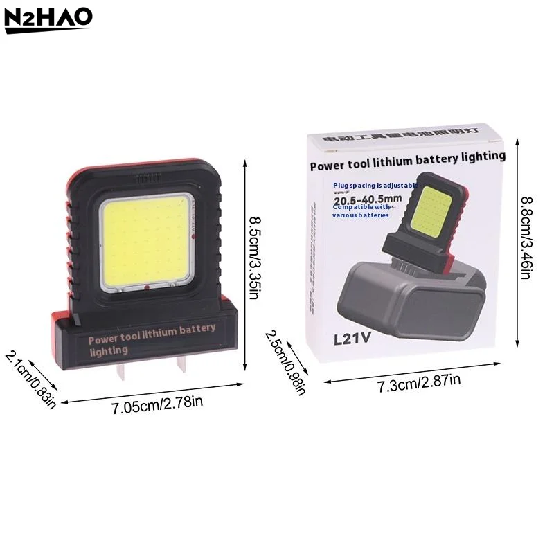 Lithium-Ion Battery Work Light Battery Lighting LED Work Lamp Portable Power Tool Lighting Accessories Long-Lasting Strong Light