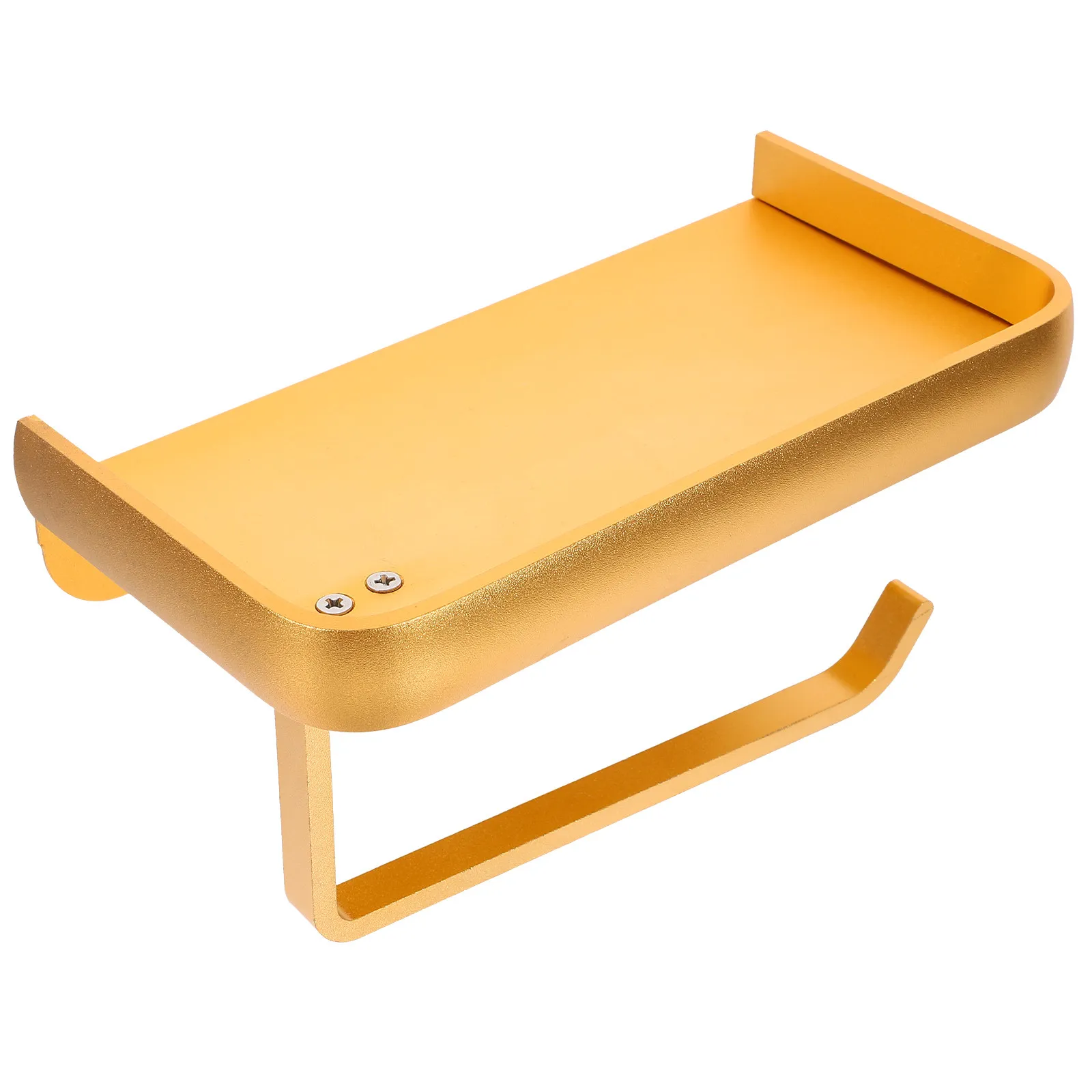 

Aluminum Wall Mounted Toilet Paper Holder with Shelf for Bathroom Kitchen Bedroom No Drill Installation Modern Stylish Roll