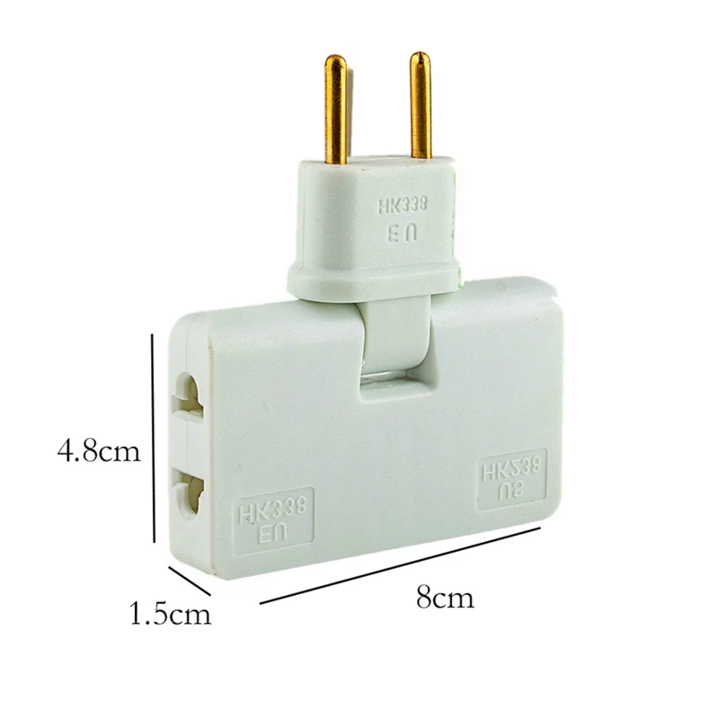 NEW-Rotate EU Plug Converter 3 In 1 Rotatable Outlet Extender 180 Degree Extension Plug Multi Plug Mini Outlet Adapter