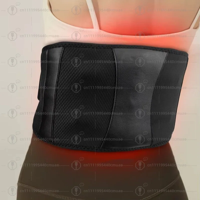 Electric vibration waist massager adjustable heating hot compress belt circulation relaxation