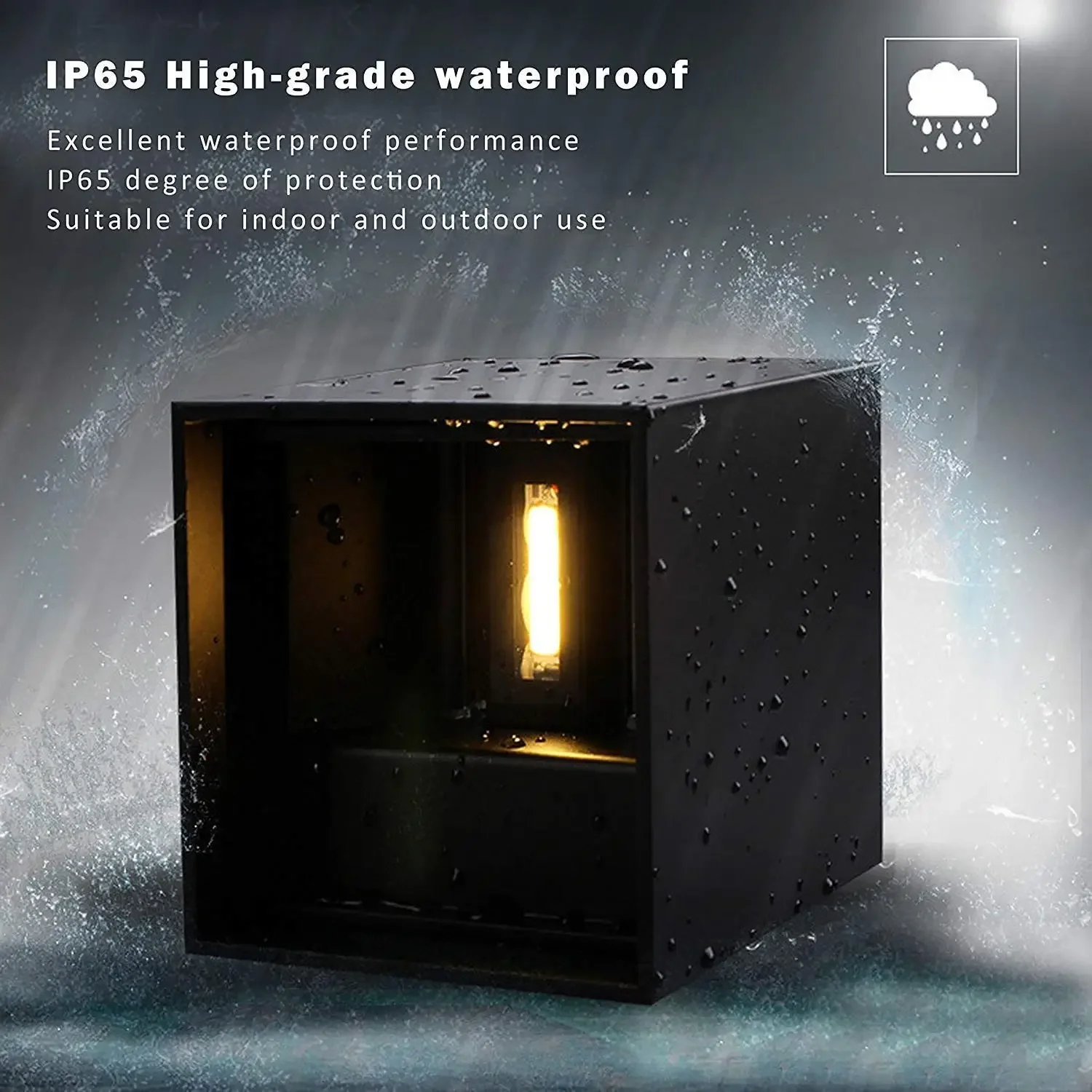 Modern Waterproof LED Wall Lamp Indoor Outdoor Wall Light Bedside Lamp Living Room Home Lighting Sconce Porch and Garden 12W