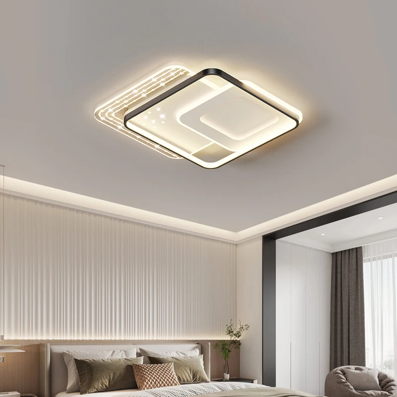 New Design Square Round LED Ceiling Light For Living Room Bedroom Kitchen Luminarias Modern LED Lights For Home Lighting Fixture