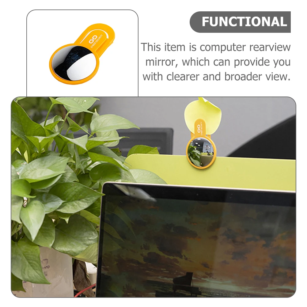 

Computer Rear-View Mirror ABS Material Wide Angle Office Desk Cubicle Surveillance Environment Overview Screen Mount