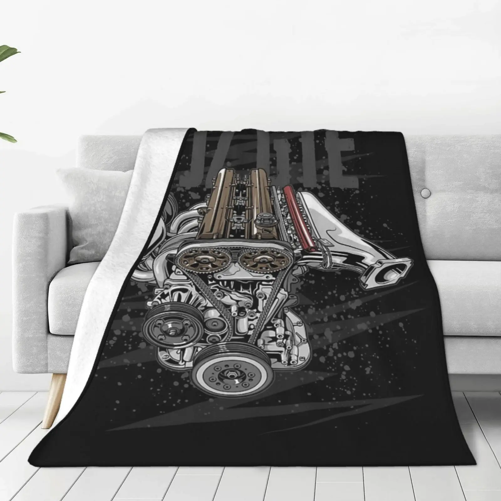 Engine Blanket Jdm GTR Car Drift Turbo Plush Warm SuperSoft Flannel Fleece Throw Blanket For Sofa Bedspread Quilt Travel Gifts