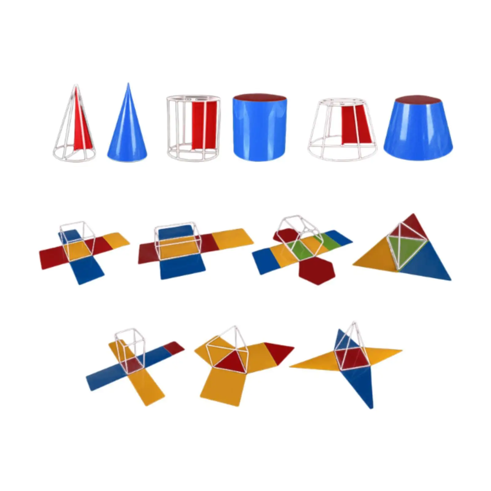 

10x Folding Geometric Shapes Cylinders for Home School Supplies Kindergarten