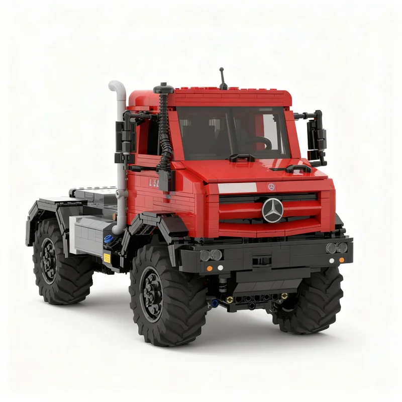 2107 деталей MOC Technical Expert Builder RED Mercedes Unimog U5023 Модульные Насадки Control+ Модель Строительных Блоков