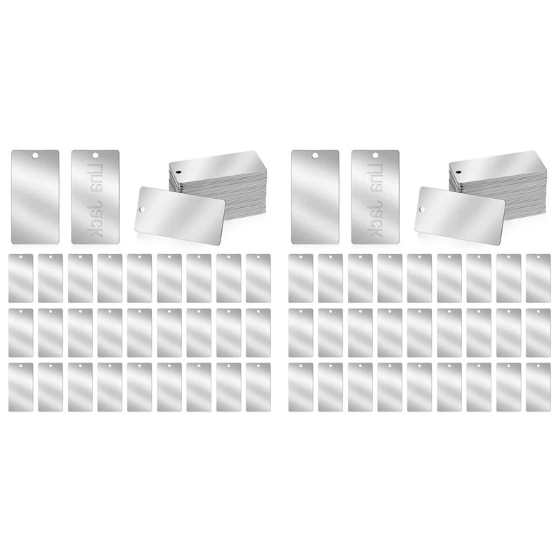 2026 New 60 Pcs 304 Stainless Steel Metal Engraving Blanks For DIY Gifts, Dog Tags, And More