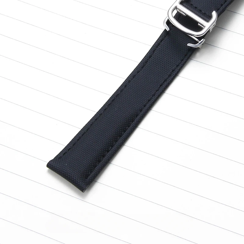 Быстросъемные холщовые ремешки для часов Cartier Must Tank 18, 20 мм, пряжка из нержавеющей стали, усиленная строчка, водонепроницаемая поверхность