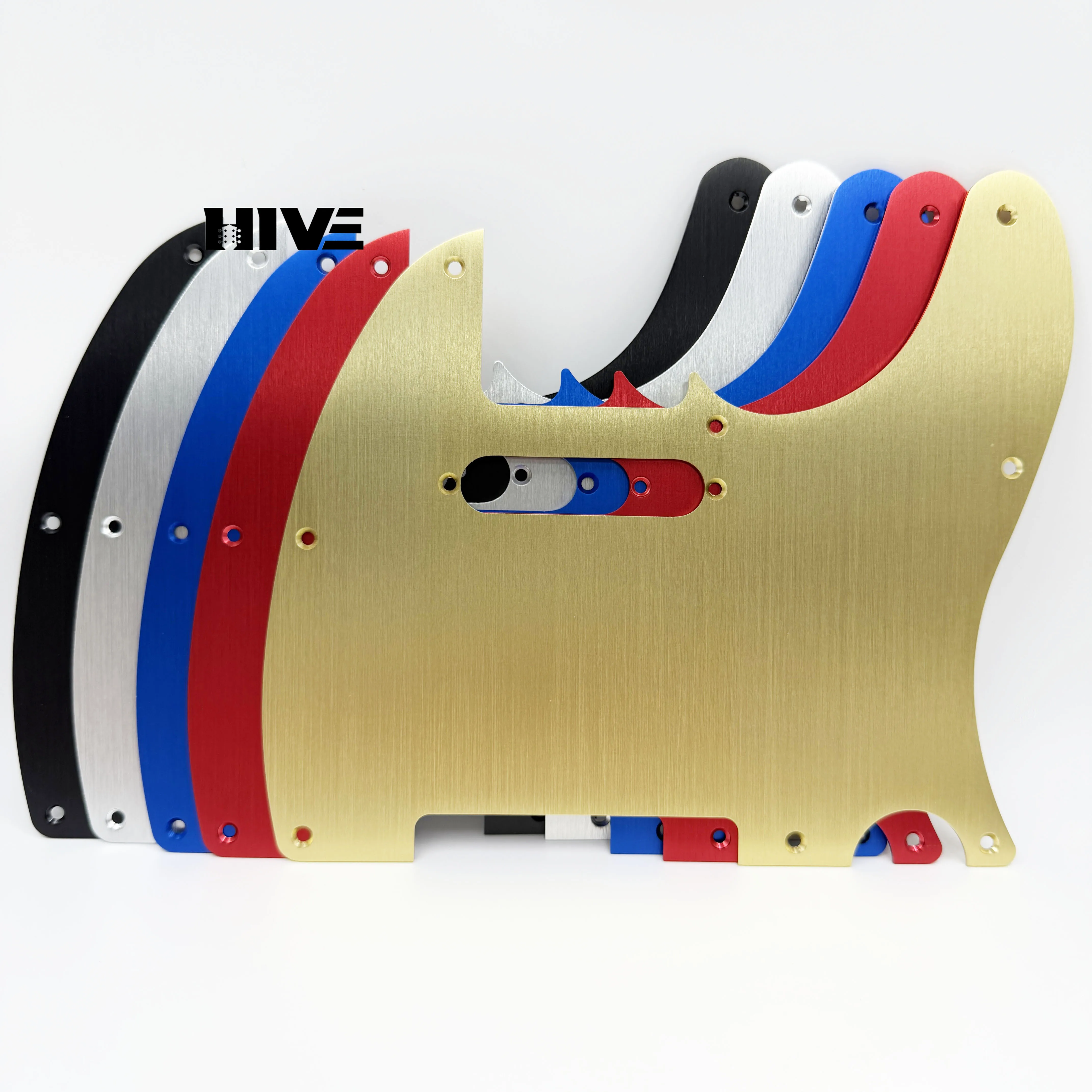 High-End TL Electric Guitar Guard Plate Metal Aluminum Alloy Scratch Lacquered Brushed Panel 1.5MM 8 Hole Guitar Pickup Plate