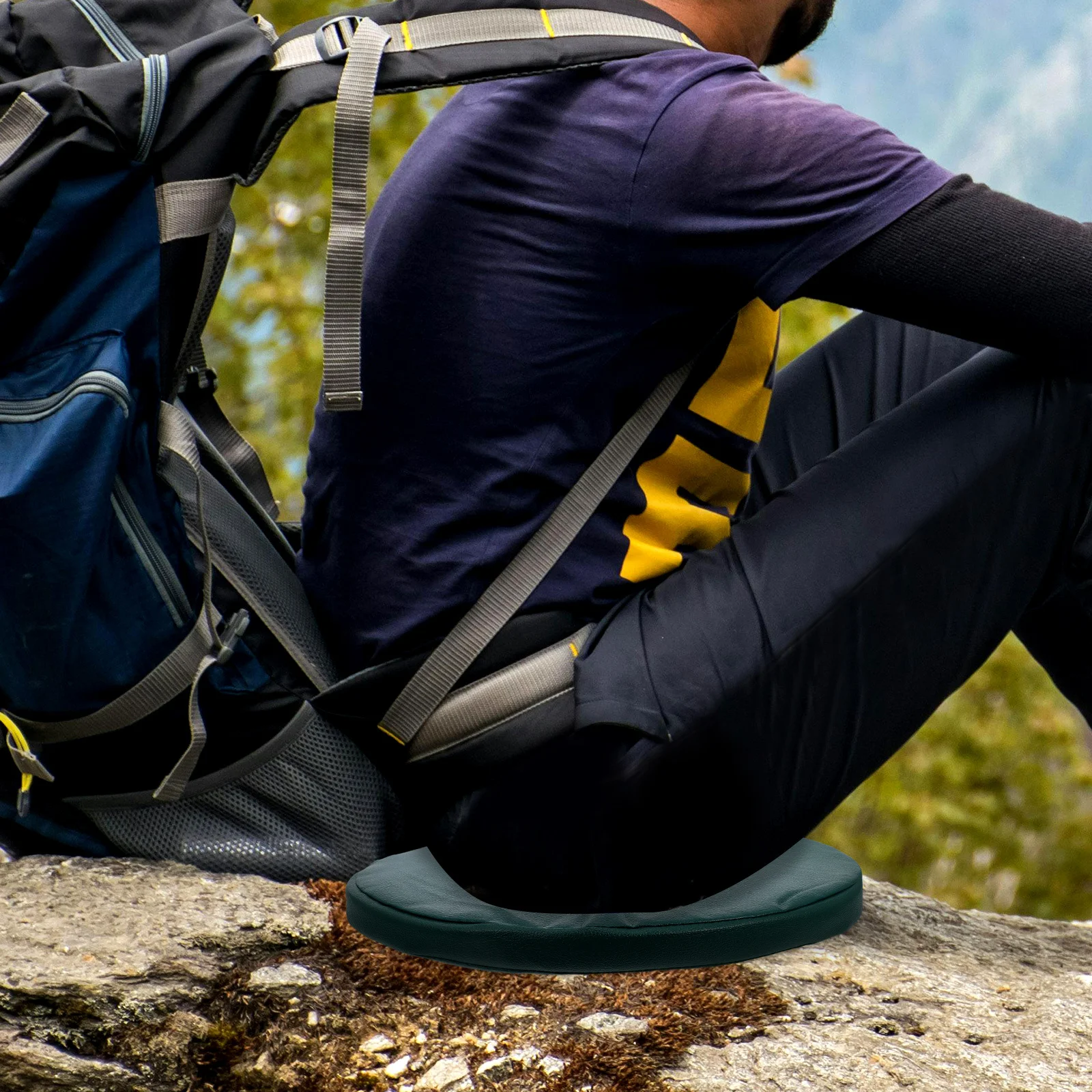 

Round Chair Cushion Portable High Density Memory Foam Outdoor Seat Pad Camping Picnic Chair Cushion Removable Washable Cover