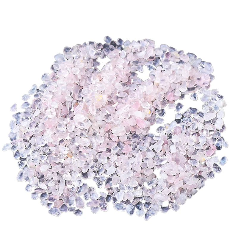 500 G/bag Natural Pink Crystal Gravel Rose Quartz Material Purifying Demagnetizing Bonsai Aquarium Decoration