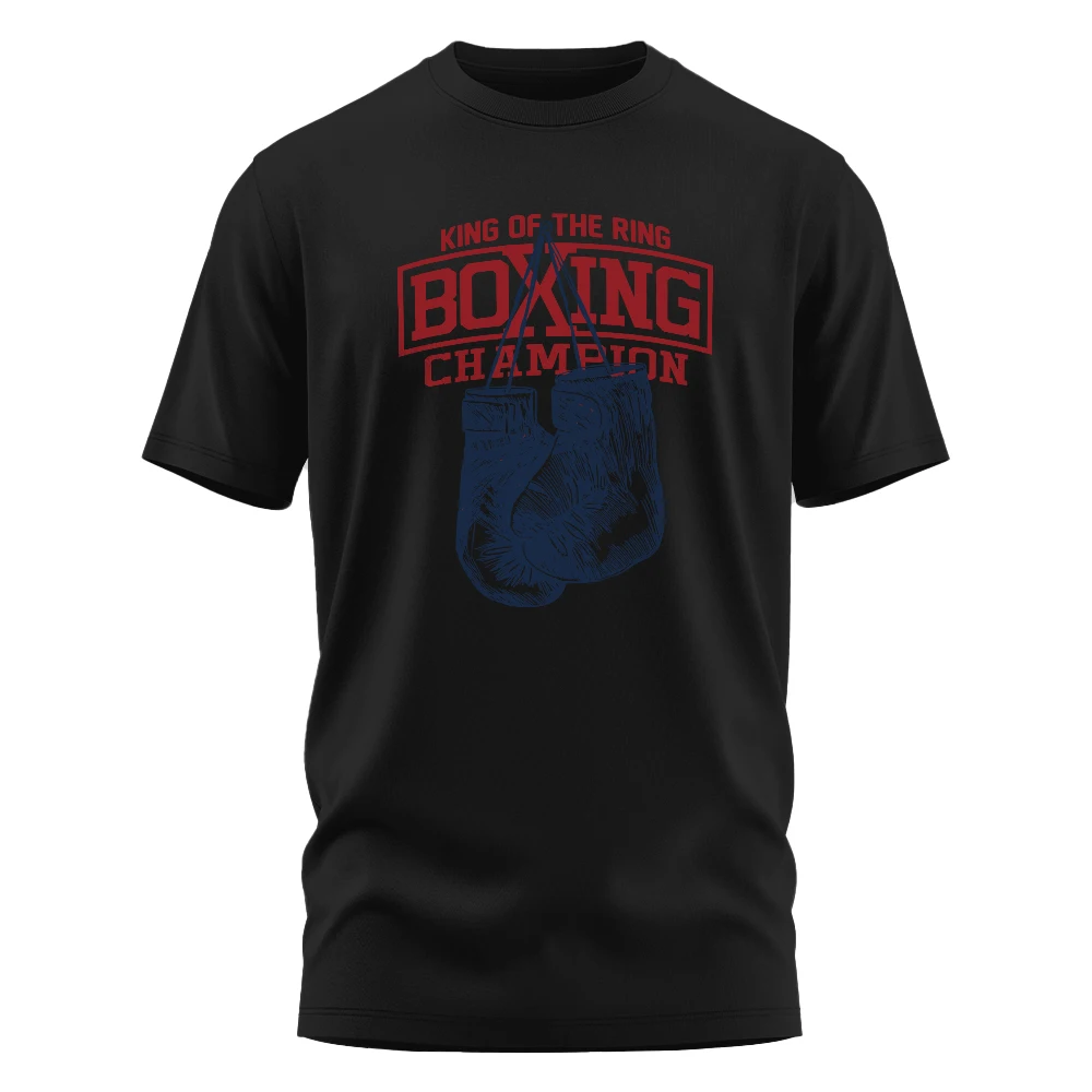 

Футболка 100% Coton Imprimé Boxe Champion Футболка Haut Vintage Pour Hommes