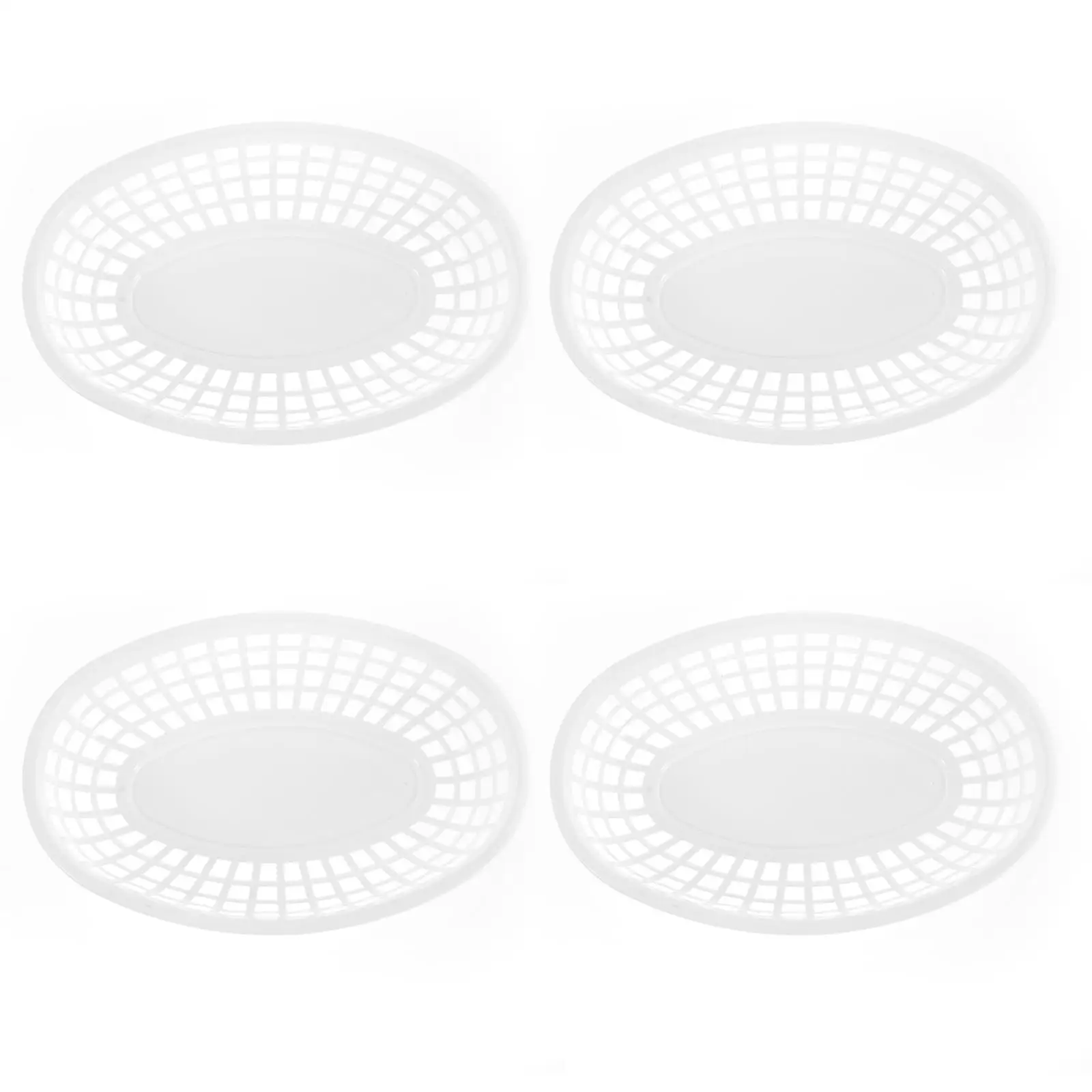 

4 Pcs Storage Basket Fruit Trays Plastic Dishes Dessert Plates Snack Trays Practical PP Material Easy Clean Safe