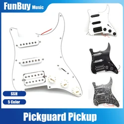 Loaded Prewired Electric Guitar Pickguard Pickup SSH Humbucker Pickups Set for ST Electric Guitar Black White Pearl