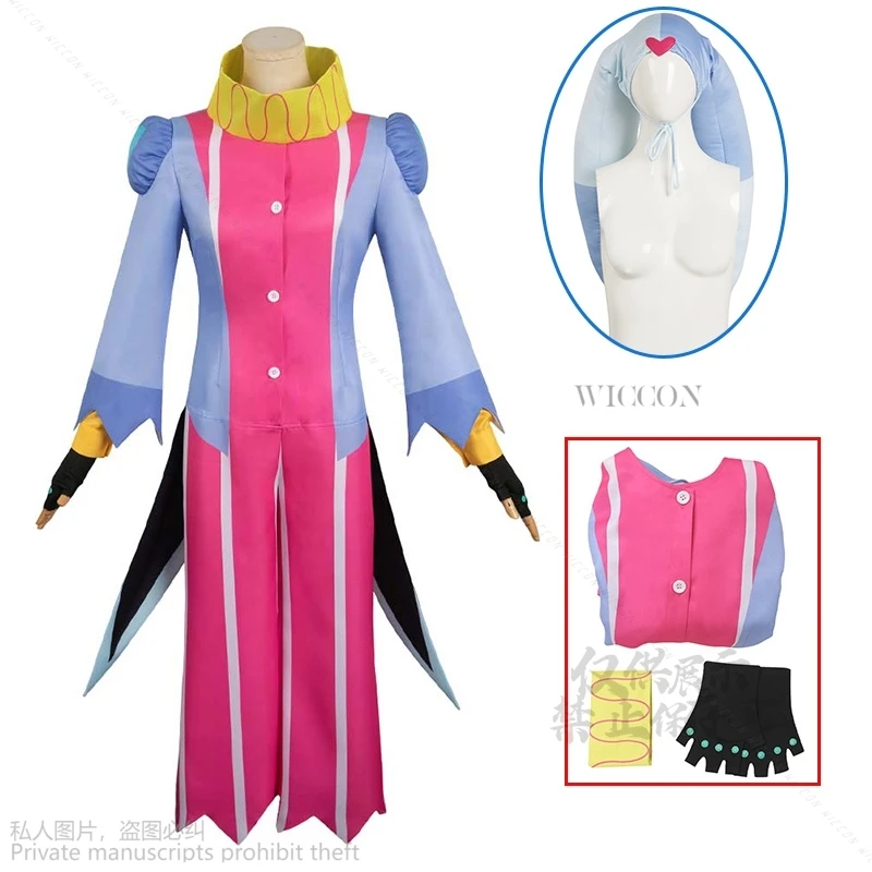 

Anime Cosplay Costume Hazbine Hotel Evil Boss Fizzarolli Halloween Nightcap Set Clothing Role Play Uniform Adult Joker Costume