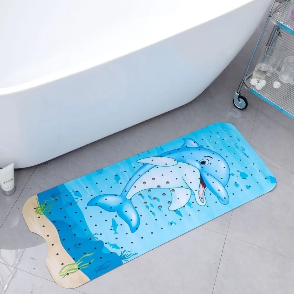 

Высококачественный коврик для ванной 40x100 см, удлиненный, с мультяшным дизайном, нескользящий, на присосках, водонепроницаемый, для ванных комнат
