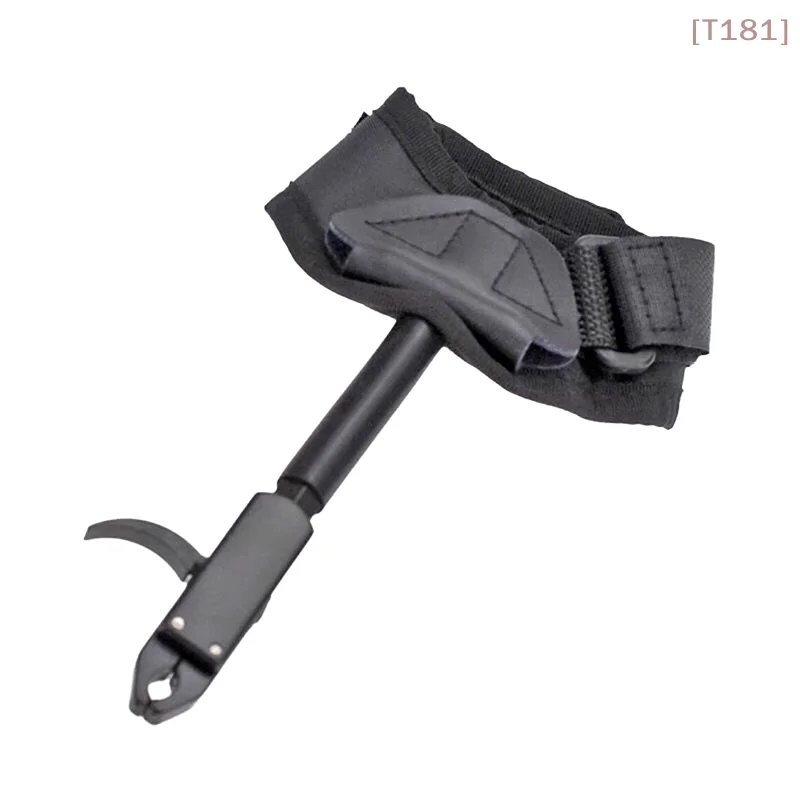 

[E] 1Pc Archery Caliper Release Aid Black Color Compound Bow Strap Pro Arrow Trigger Wristband Archery Bow