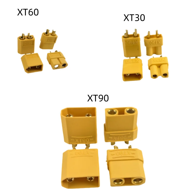 Multi-stijl T-stekkers modelvliegtuigaccessoires XT30 XT60 XT90 mannelijke en vrouwelijke koppen voor RC Drone Car Boat - 10 stuks