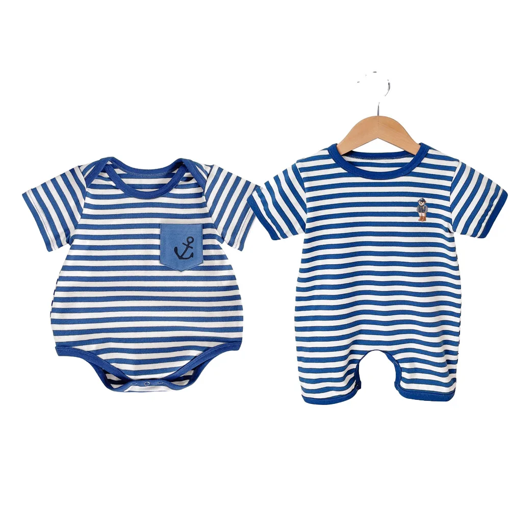 

(Boy 0-3 Years Old) Baby Onesie Summer Short Sleeve Kids Boys Jumpsuit Cotton Korean Cute Cotton Bear Climb Cloths 2025