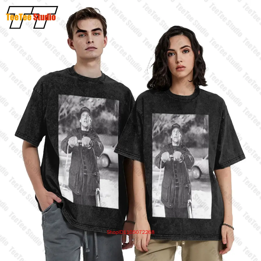 Black And White Clark Griswold Christmas Vacation Vintage Oversized T-Shirt JXQL