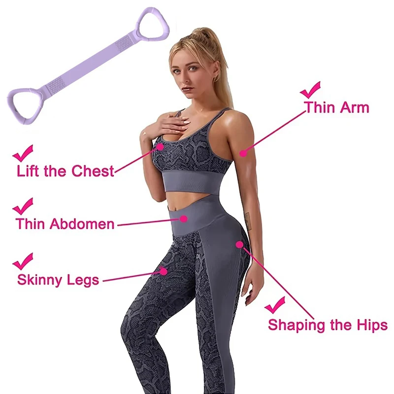 Widerstandsband-Stretcher für das Heimtraining, zur Formung des Rückens, elastisches Band, zum Dehnen von Schultern und Rücken, Schulterübung. – Detail 8