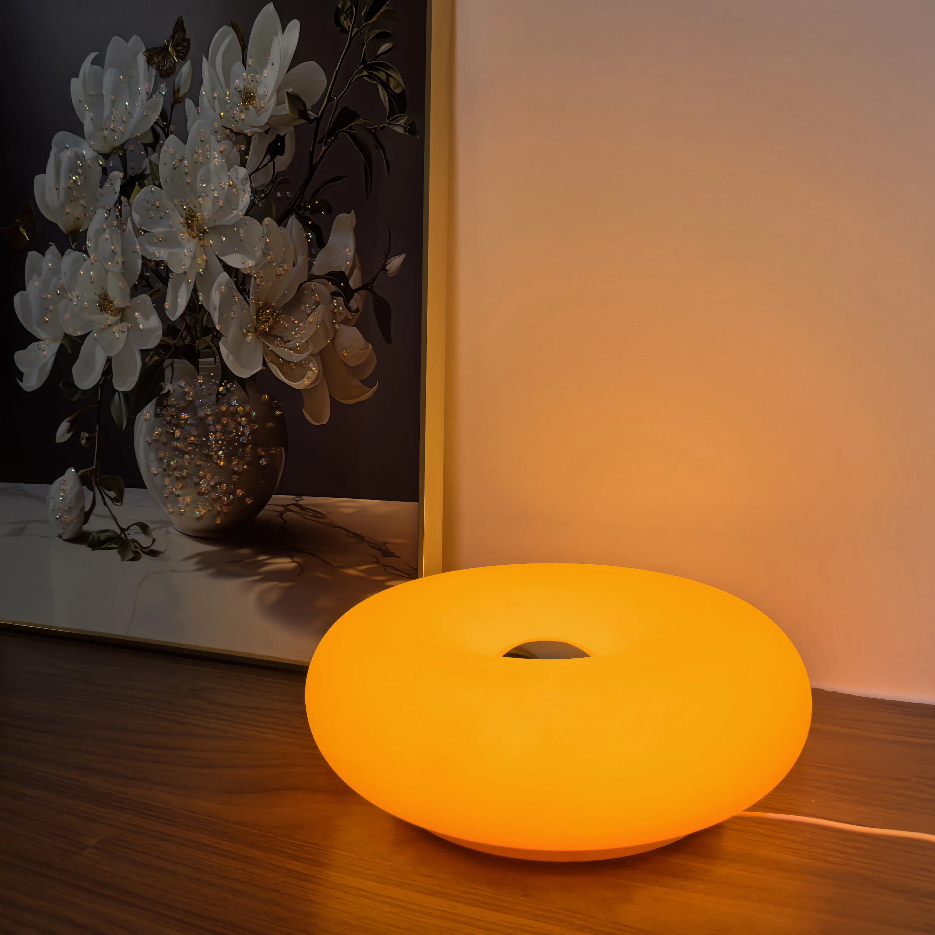 Lampa stołowa Bauhaus z gniazdem USB, lampka nocna do sypialni, dekoracja do salonu, jadalni, lampka ambientowa w kształcie pączka (nie szkło)
