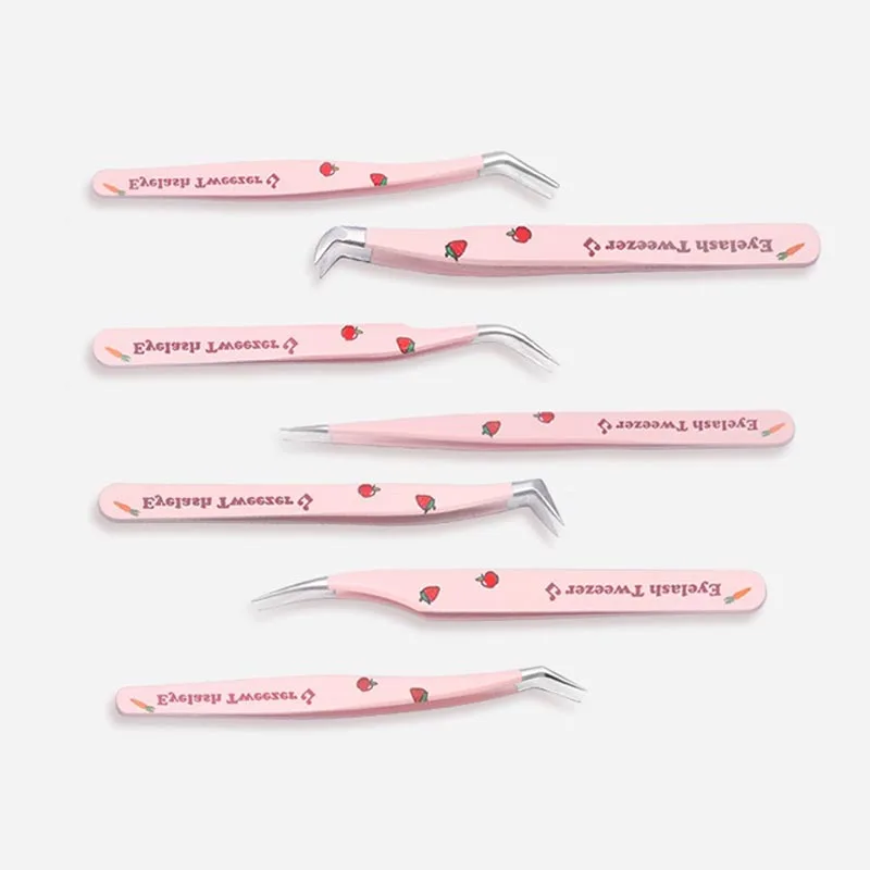 新しいピンセットまつげエクステンションピンセットまつげファイバーチップラッシュボリュームピンセットつけまつげクリップ JMNZ02