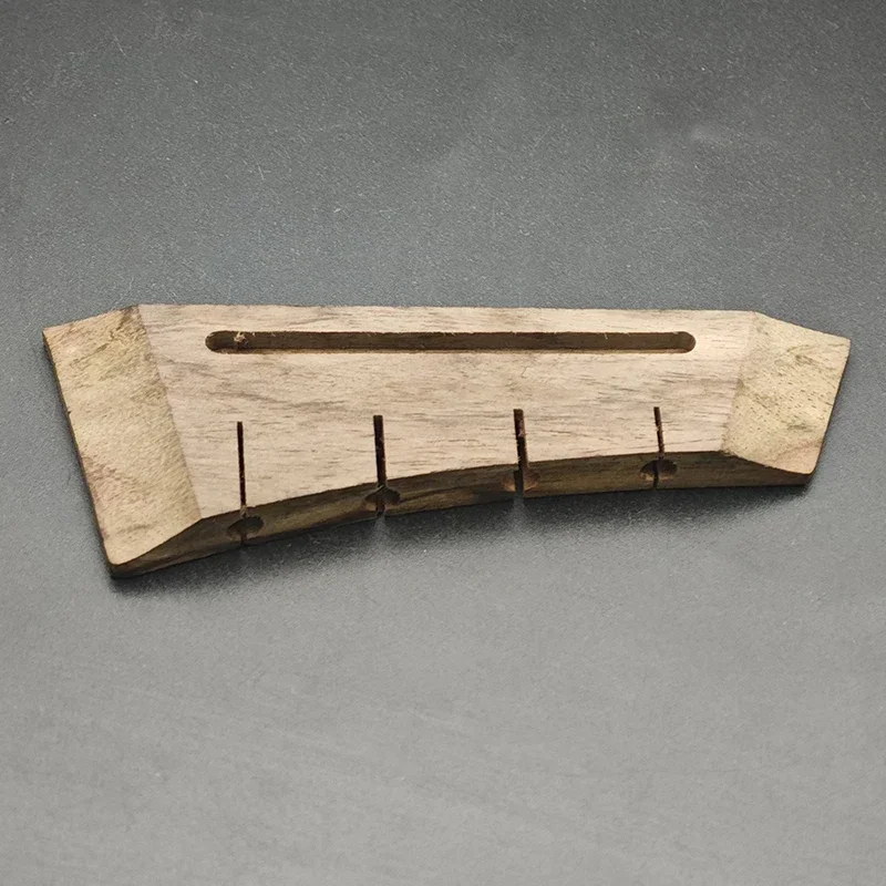 

2Pcs Curve Rosewood Bridge for 4-String Ukulele Slotted Bridge 90MM Bridge Ukulele Parts