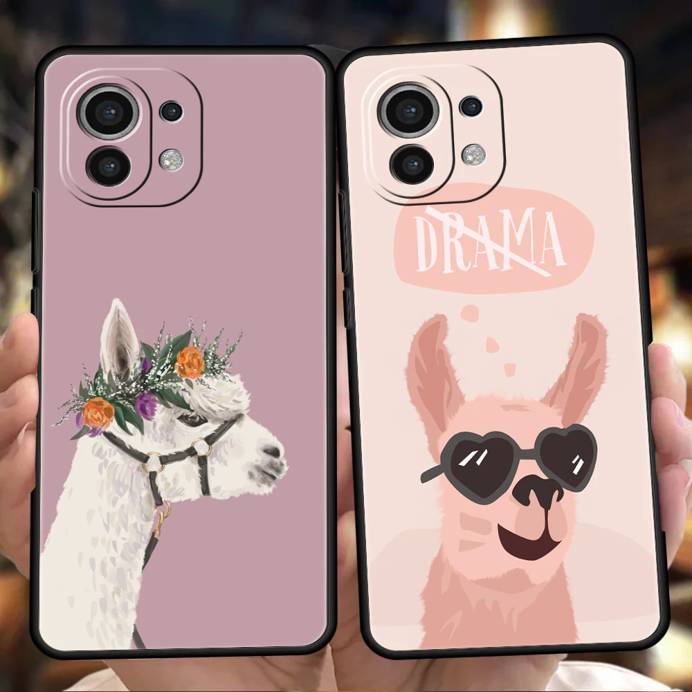 Lama Llama Alpacas Phone Case For Xiaomi Mi X3 X4 NFC F3 M3 M4 GT Note 9T 10T 10 11 Ultra 11T 11X 12 Pro Lite 5G Silicone Shell