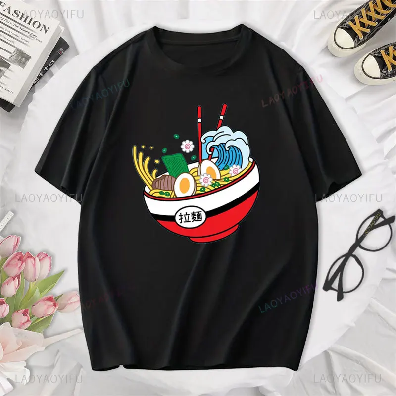 Japanese Ramen Noodles Bowl Send Noods O-Neck Tshirt Men Women Casual Short Sleeve Tee Shirt Comfort Cotton Short Sleeve Tops