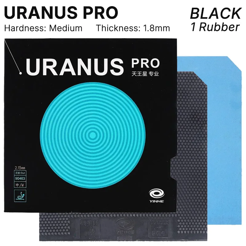 YINHE Milkyway Uranus Pro Professionele Tafeltennisrubber Korte Pimpels Buiten Ping Pong Rubber met Spons 1.8mm/2.15mm