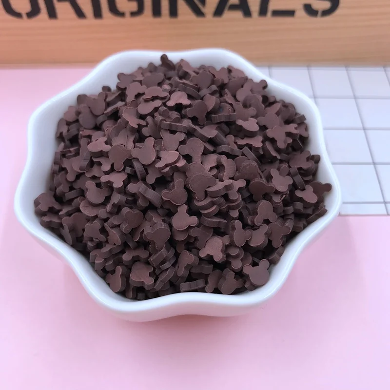 50g/lot Hot Selling Clay Sprinkles, Colorful Mouse Shape Slice for Crafts Making, Scrapbooking, DIY